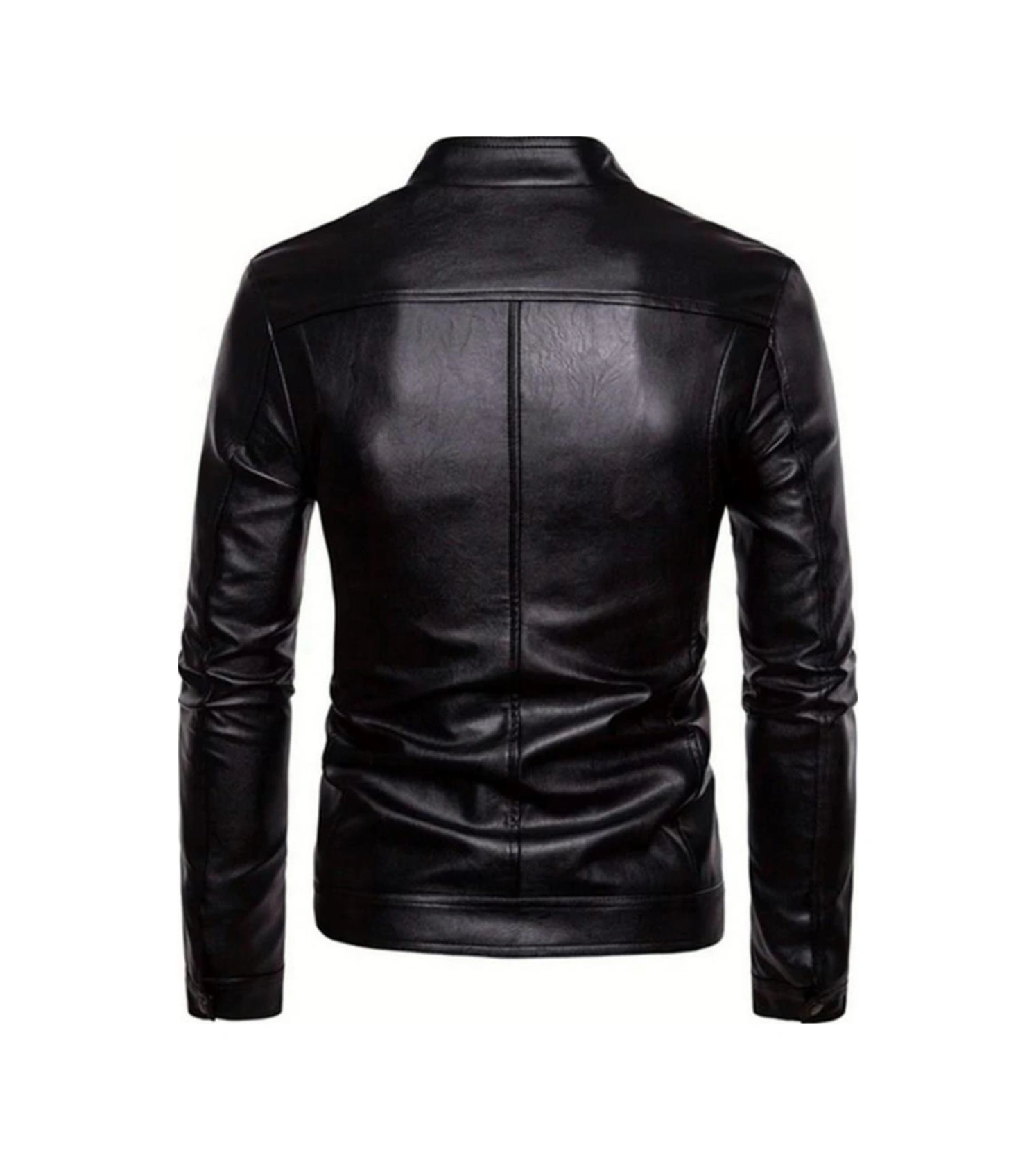 Hakiki Deri Siyah Blanch Fermuarlı Erkek Deri Ceket Siyah