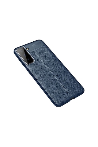 Tedar Samsung Galaxy Uyumlu S21 Kılıf Auto Focus Kapak - Lacivert Najmaddin Standart
