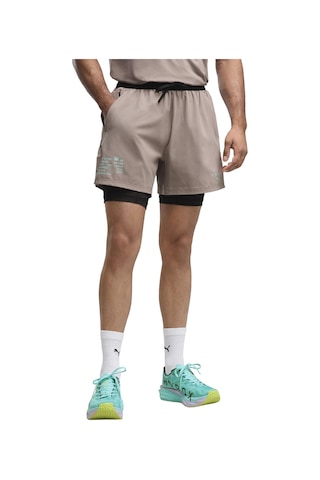 529236-81 Puma X Hyrox M 2ın1 Pwrmode Short Erkek Şort Ve Kapri Bej 529236-81