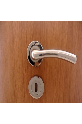 Marmara Kapı Kolu Nikel Saten Rozetli