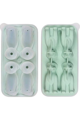 Besthome1 Yeşil Silikon Buz Kalıbı - 4'lü 3d Labrador Şekilli Köpek Buzluk, Renkli Kahve Kokteyl İçecekler İçin Çok Renkli