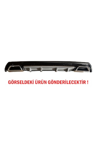 Fiat Fiorino Difüzör Arka Tampon Eki 2 Egzoz Çıkışlı Gri Lüx Tip