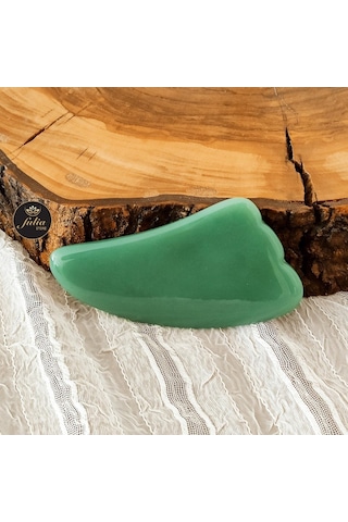 Aventurin Gua Sha Yüz Vücut Masaj Taşı Doğal Taş Cilt Bakımı