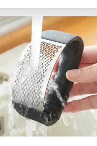 Sarımsak Ezici Presi Pratik Doğrama Aleti Hızlı Ve Kolay Sarımsak Hazırlama Aracı Siyah