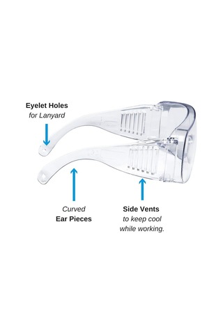 Sones Şeffaf Havalandırmalı Güvenlik Gözlükleri Göz Koruması Koruyucu Laboratuvar Buğu Önleyici Gözlükler