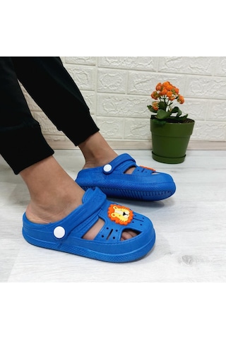 Da-ye 1001 P Mavi Önü Kapalı Yumuşacık Kaydırmaz Sandalet & Terlik Mavi
