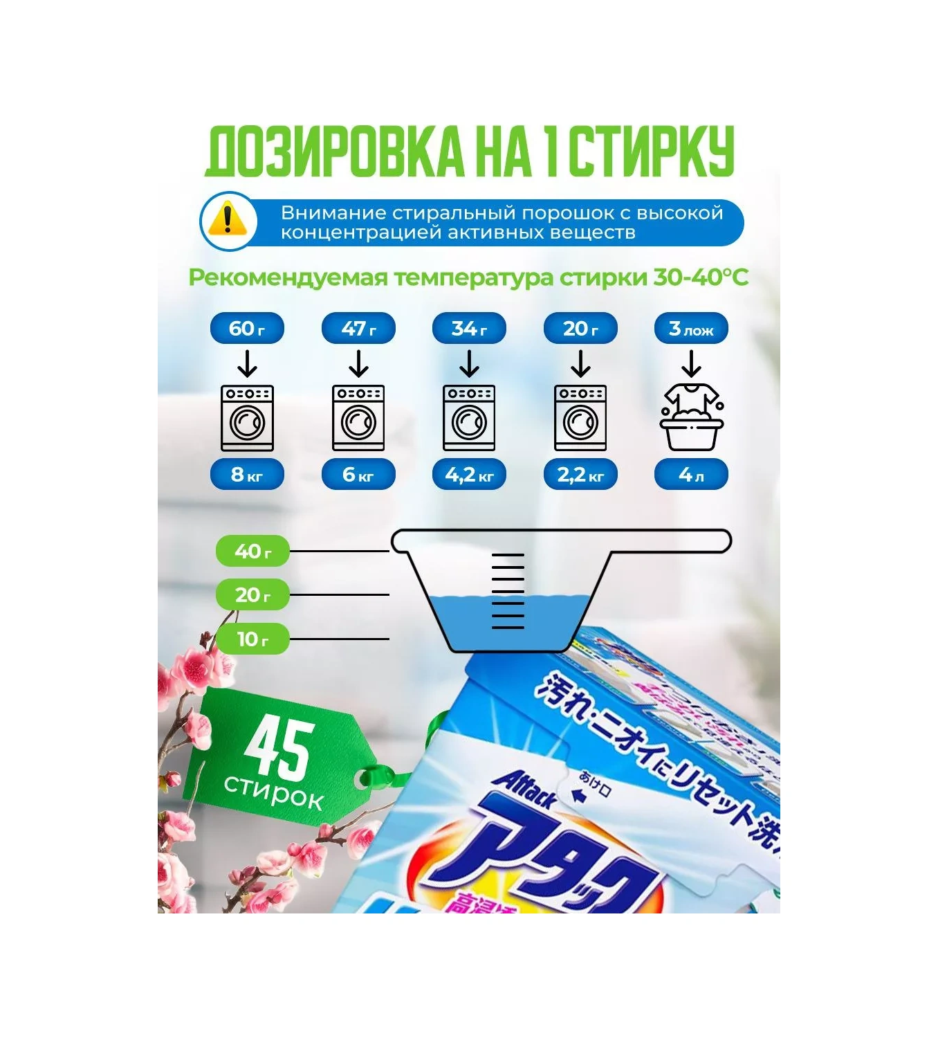 Attack Attack Japon Çamaşır Deterjanı Otomat 0,8kg 215523976