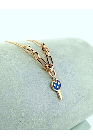 Anahtarlı Ataç Altın Bileklik