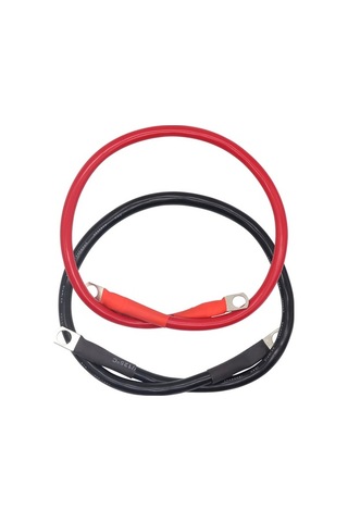 Moly Yunboo 150a Bakır Akü Kablosu Seti - 60cm, Siyah & Kırmızı, 2 Adet 4awg 25mm²