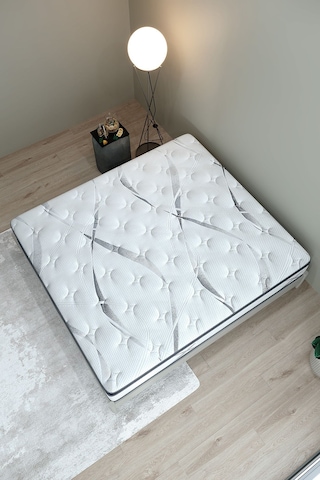 Aksviva Aqualis Çift Kişilik Pedli Paket Yaylı Yatak 30 Cm BEYAZ