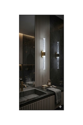 Bubblelight Large 51 Cm Modern Tasarım Led Aplik - Duvar Lambası - Gold - Pilli - Beyaz Led Altın