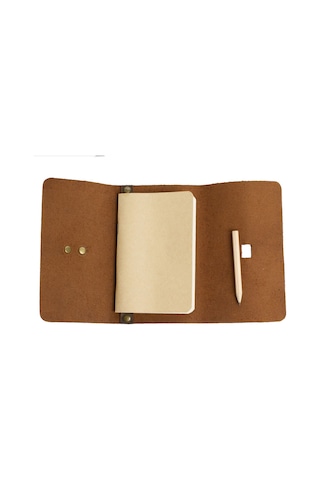 Milan Deri Küçük Defter Kum