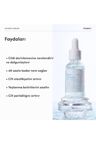 Heyday Pantenol Ve Hyalüronik Asit İçeren Yoğun Nemlendirici Onarıcı Serum 30 Ml