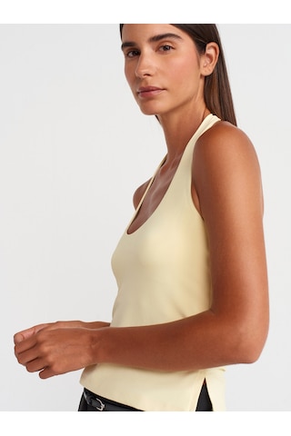 Dilvin 31753 Halter Yaka Top-sarı Sarı