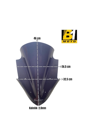 Bajaj Pulsar Ns 200 2011-2024 Uyumlu Ön Cam Füme