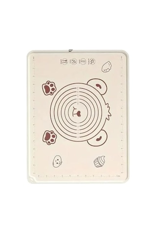 Büyük Boy Silikon Hamur Açma Matı, Krem Rengi, 50x70 Cm, Yapışmaz Ve Kaymaz Yüzey - 550 Gram