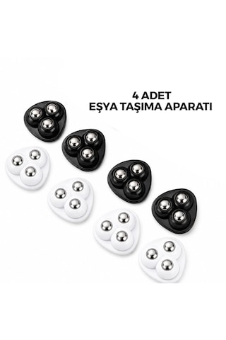 4pcs 3 Bilya Tekerlekli Poşetli Mobilya Eşya Taşıma Aparatı 360 5492