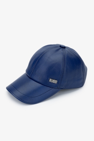 Valmenti Erkek Hakiki Deri Şapka 524 1117-val Sapka Sk24-25 Saks Dr Saks Mavi