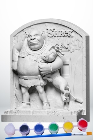 Shrek Ve Eşek 15 Cm Taş Biblo Çocuk Boyama Etkinliği