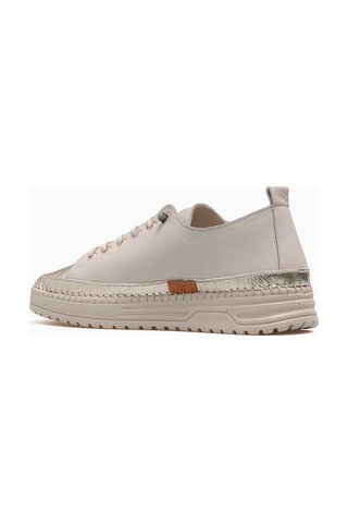 Venüs 26150001y Kadın Hakiki Deri Parçalı Lastikli Comfort Sneaker Ayakkabı Bej