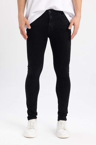 Defacto Super Skinny Fit En Dar Kalıp Normal Bel Ekstra Dar Paça Jean Pantolon R8752AZ24SPNM40 Siyah