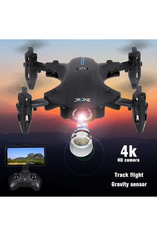 Honmex H2 Mini Katlanabilir Drone: 4k Ön Kameralı, Hız Kontrolü, Headless Mod Ve İzleme Uçuşu Özellikleriyle Basit Kontrol