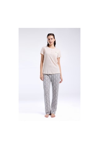 Pierre Cardin Kadın Krem Pijama Takımı Pc8961-s-v1 Krem