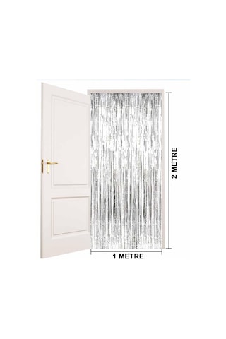 Gümüş Renk Ekstra Metalize Parlak Aklı Arka Fon Perde İthal A Kalite 1x2 Metre