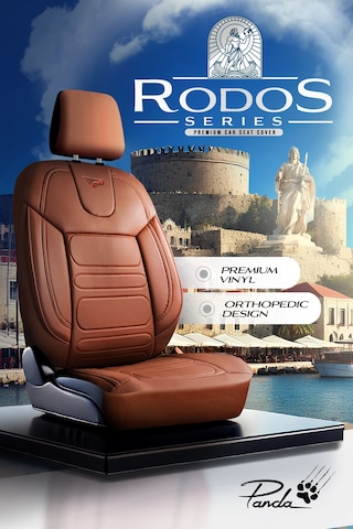 Taba - Taba Panda Rodos Serisi Deri Ortopedik Oto Koltuk Kılıfı - Tam Set