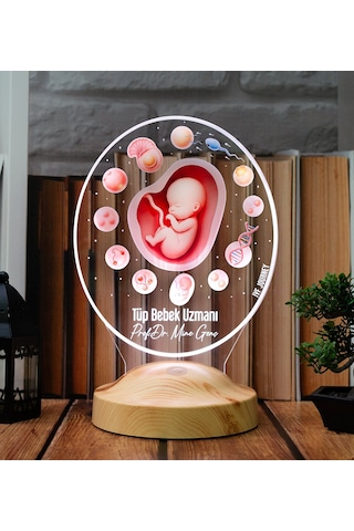 Tüp Bebek Uzmanı Ivf Doktoru 3d Led Lamba, Embriyoloji Ve Kadın Doğum Uzmanına Özel Hediye