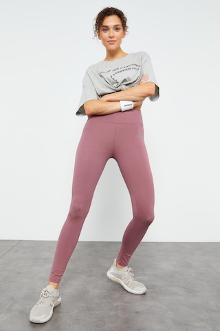 Tommylife Gül Kurusu Yüksek Bel Toparlayıcı Slim Fit Dar Paça Kadın Tayt - 94011 Gülkurusu