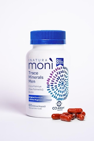 Inatura Moni Trace Minerals Men Saw Palmetto Biotin 60 Kapsül