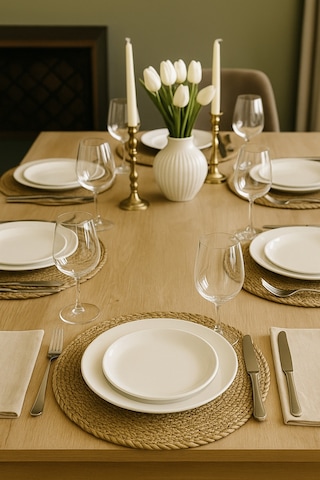 Yunusoğlu Home 2 Adet Hasır Jüt Supla Amerikan Servis Hasır