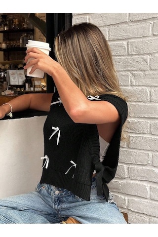 Hidafashion Triko Süveter Siyah