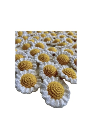 Neslihan Hobi Dünyası Amigurumi Papatya Anahtarlık 50 Adet