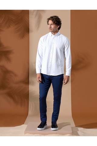 Pierre Cardin Erkek İndigo Kanvas / Chino Pantolon 50271249-vr028 İndigo