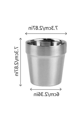 Pazly Yüksek Yığılabilir Taşınabilir Sıcaklık Dayanıklı Piknik Kupaları Paslanmaz Çelik Kamp Gümüş Gümüş