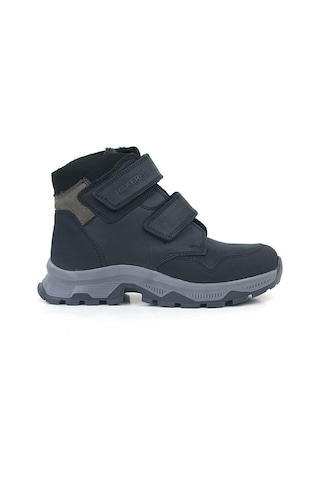 Rakerplus Trekking Hakiki Deri Siyah Cırtlı Erkek Çocuk Bot Siyah