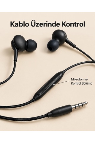 Nm Store Günlük Kullanıma Uygun Silikon Uçlu Kablolu Kulaklık