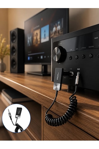 Hepsi Usb Aux Bluetooth Adaptörü Kablosuz Ses Aktarım Cihazı Najmaddin