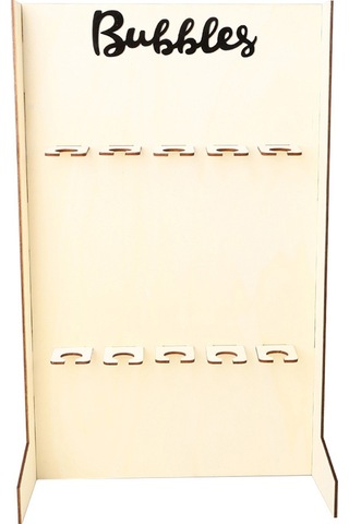 Hangfox Ahşap Şampanya Ve Bardak Tutucu - Düğün/parti Serim Aracı, 10 Bardak Kapasitesi, Kolay Montajlı 550x345x250mm