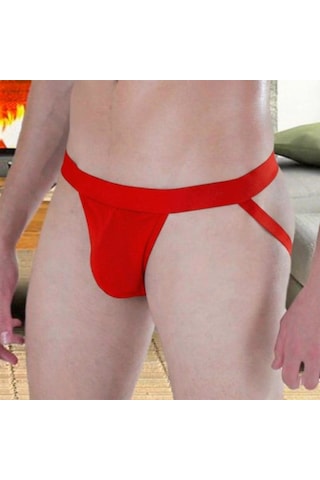 Hafif Giyim Erkek Kırmızı Fantezi Seksi Çapraz Bağlamalı Slip Hf110427