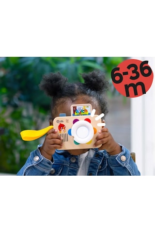 Hape Baby Einstein Ahşap Fotoğraf Makinası 4 Lisan Sesli Işıklı