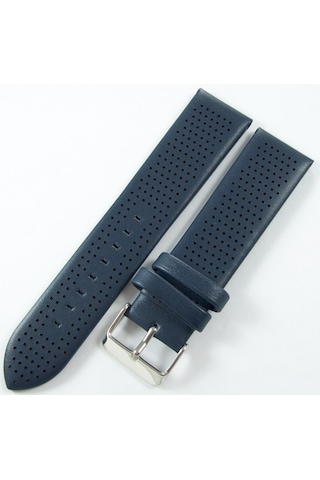 Bizon Lacivert 22mm Deri Saat Kordonu Kayışı Armani Model