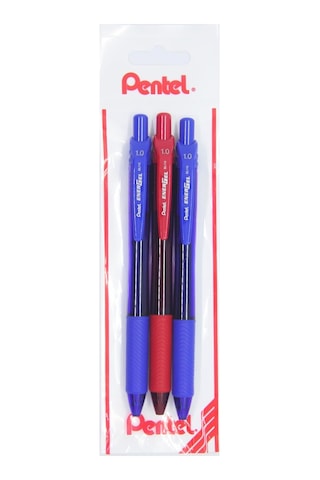 Energel 1.0 Mm Likit Roller Kalem 2xmavi/1xkırmızı 3&apos Lü Set -