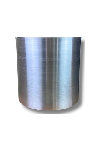 Cihan Çiçekçilik Galvaniz Saksı 12x12 Paslanmaz Metalik  Çelik