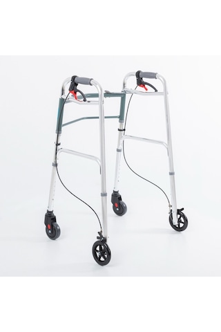Comfort Tage Frenli Yürüteç 4 Tekerlekli Katlanır Walker Hasta Yürüteci A-1022 Walker