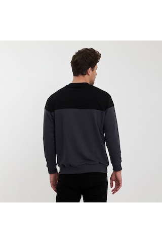 Twobull HELSİNKİ Erkek Siyah / Füme Sweatshirt