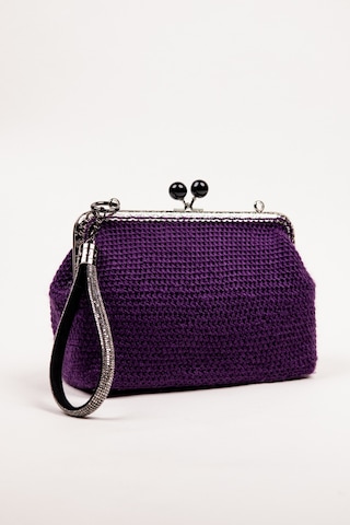 Fabric Craft Bag Portföy Çanta Bilek Askılı Merserize İplik Mor Mor