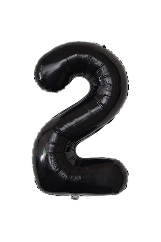 2 SİYAH RAKAM FOLYO BALON 34" Inc 82 cm
